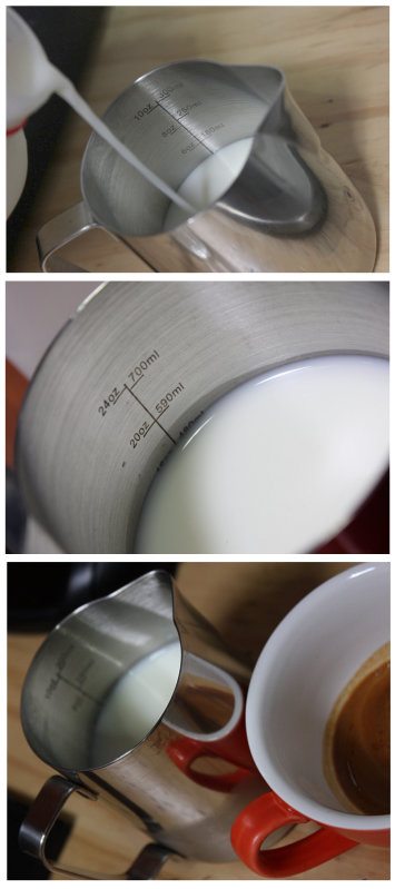 Rhinowares Professional Milk Jug in 360ml and 600ml.