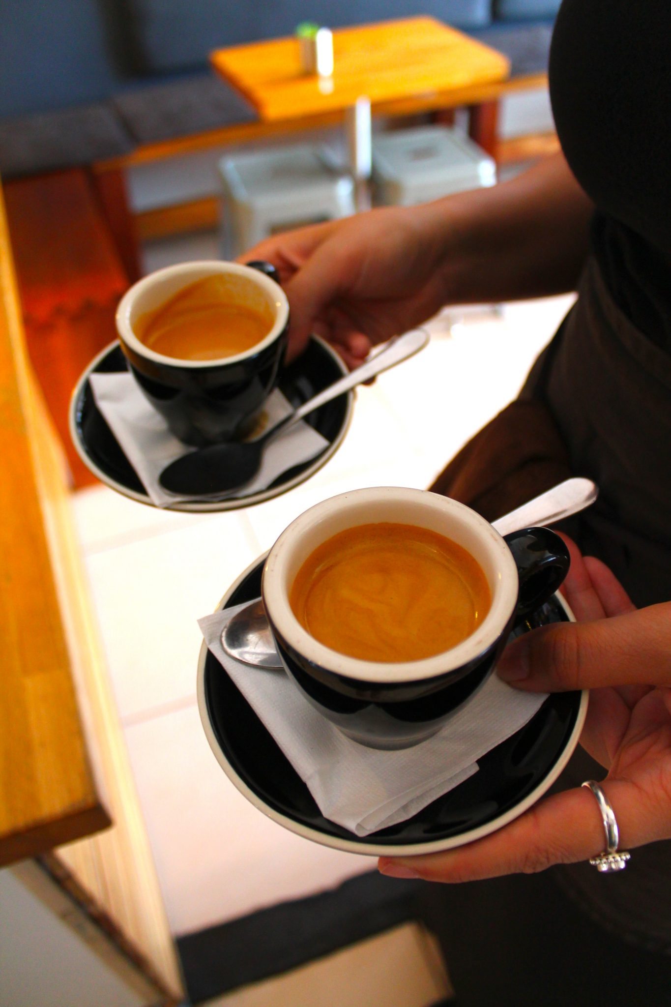 Espresso made at Quest Coffee Roasters