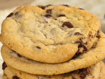A stack of chocolate chunk cookies