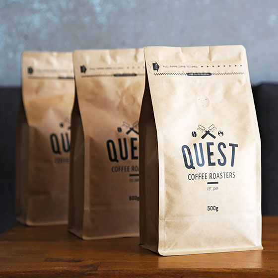 3 bags of Quest organic coffee beans subscription